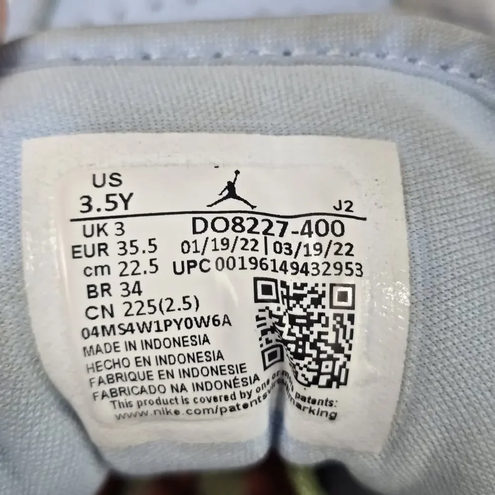 Nike Air Jordan 1 Low SE Blue Stitch White Green Red DO8227-400 3.5y Women 5